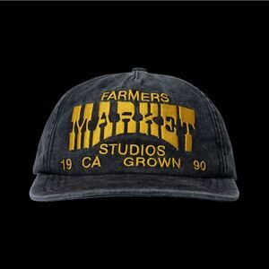 Farmers Market Studios Black and Gold Hat